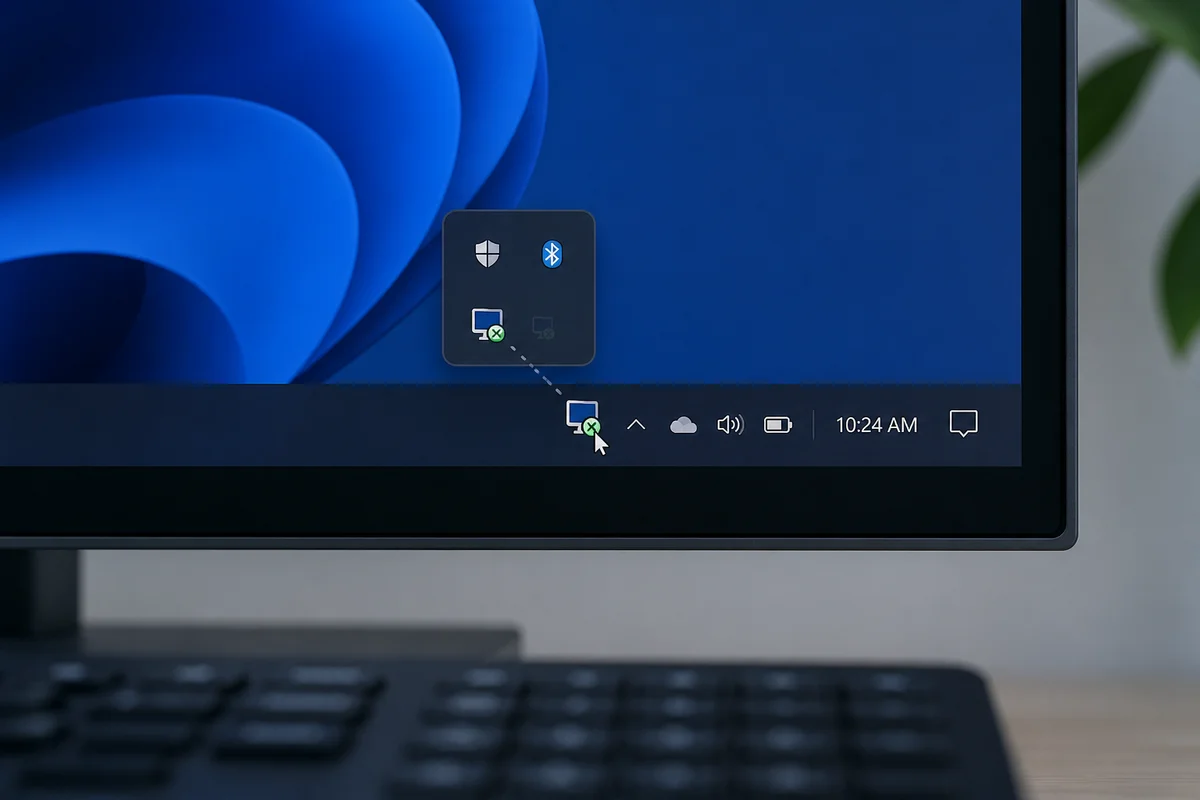 иконка удалённого доступа в трее Windows